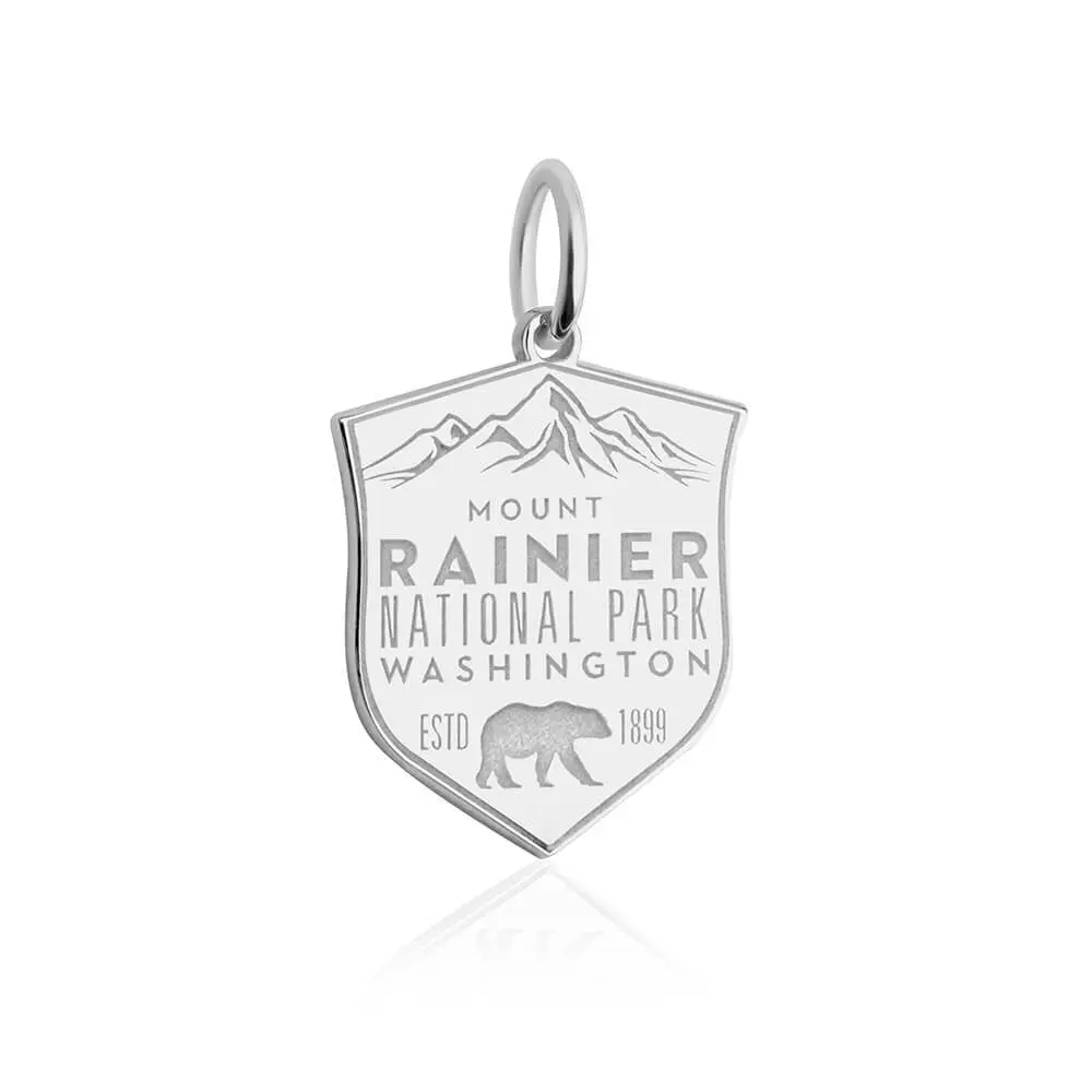 Rainier National Park Charm, Silver Rainier National Park Charm, Silver