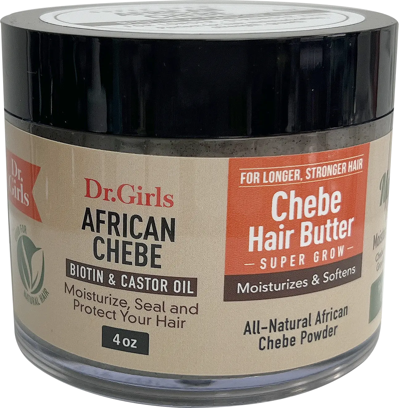 Dr Girls Super Grow African Chebe Hair Butter - Moisturizes, Seals, and Protects Hair - 4oz