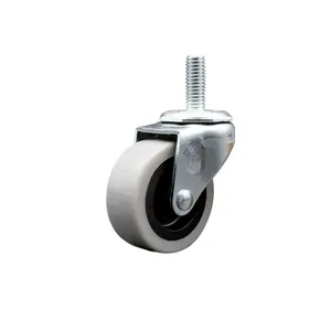 Service Caster SCC-TS05S210-TPRS-M1015 2 in. Swivel Thermoplastic Rubber Caster Wheels with 10 mm 1.50 TPI x 1.5 in. Threaded Stem Caster