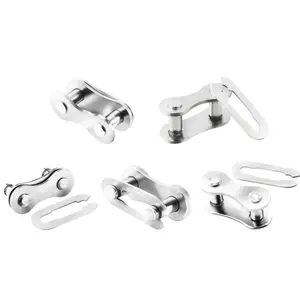 Bicycle MasterLink | Reusable Connecting Link for Single Speed | BMX, Fixie, Tricycle, Kid Bikes | 5 Pack Silver