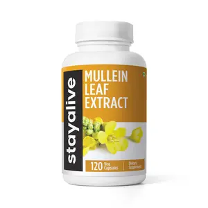 STAY ALIVE Mullein Leaf Capsules, 1000mg Super Extract, 120 Mullein Capsules, All Natural, Vegan, Non-GMO & Gluten-Free Supplement