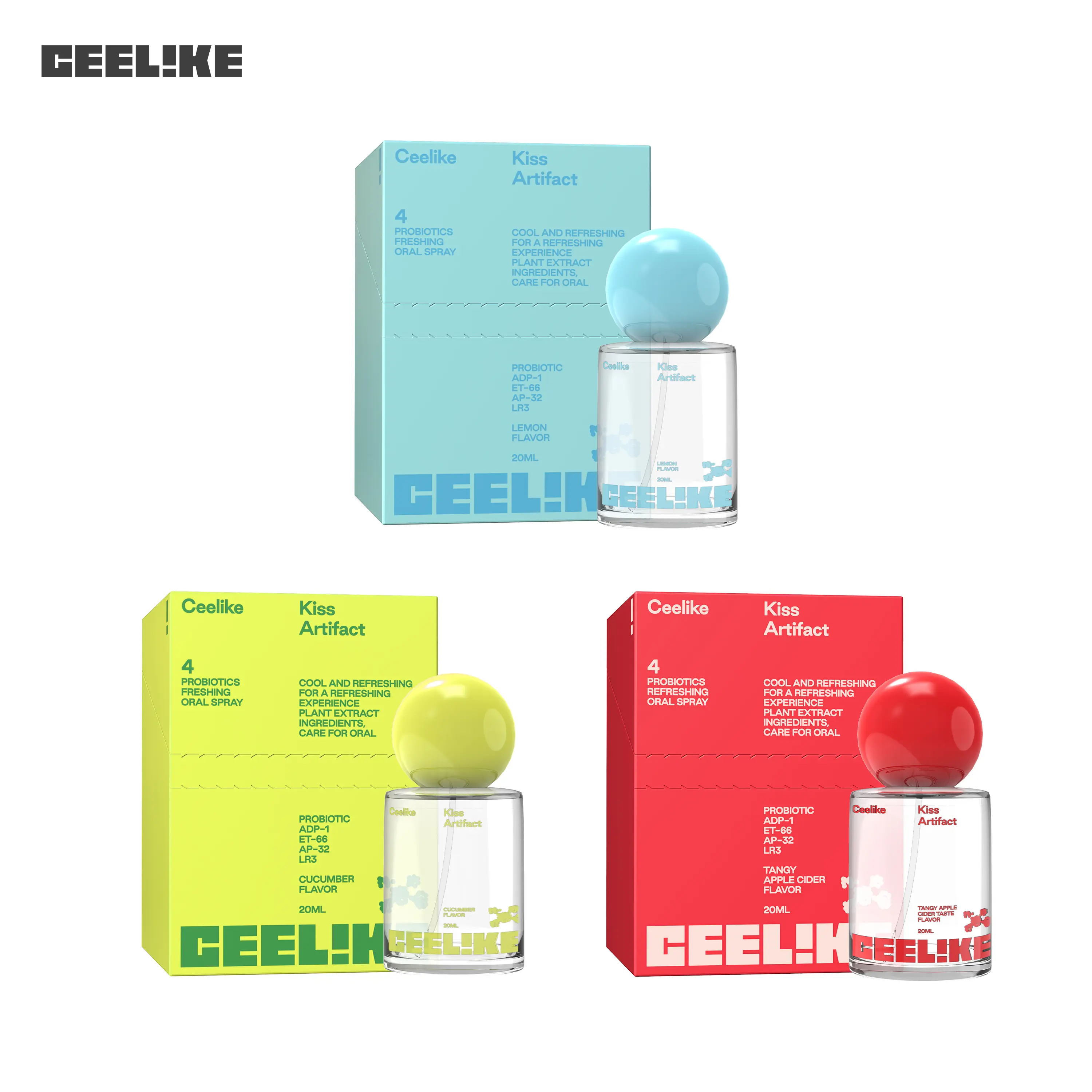 CEELIKE Oral Spray 3-Pack Set - Five Flavor Options Sugar-Free for Long-Lasting Fresh Breath & Oral Care CEELIKE Oral Spray 3-Pack Set - Five Flavor Options Sugar-Free for Long-Lasting Fresh Breath & Oral Care