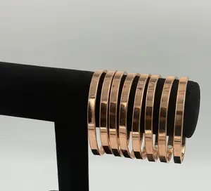 Smooth Copper Magnetic Bracelet Multilayered Bangles