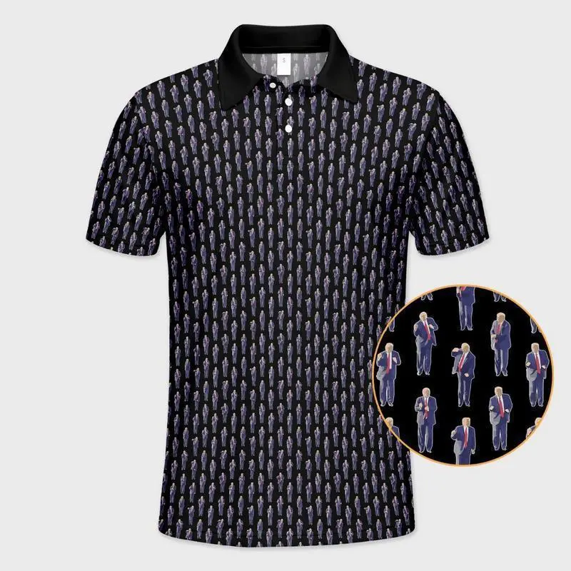 Trump Dance Polo Shirt Funny Golf Shirt Menswear Apparels For Outdoors Gift For Men Father's Day Shirt Unisex Classic Short Sleeve Men Polo Premium Shirt , Head-Turning Design for Social Events