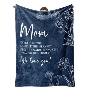 Mother's Day Gifts for Great Mom & Wife, Blanket Gifts for Mom from Daughter and Son, Mom Gift Ideas, Mother's Birthday Gift, Valentine's Day Gift for Moms from Daughter and Son, We Love You Present for Mother Mommy Mothers Day Christmas, Ultra-soft Fabri