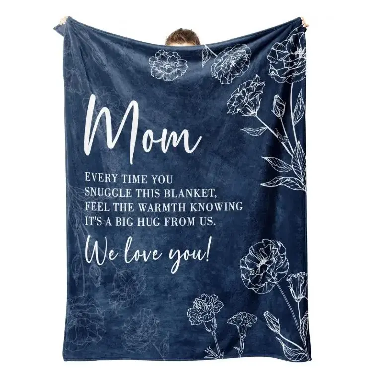 Ultra-Soft Machinewash-Easy Wrinkle-Resist Blanket, Perfect Gift for Mom (Mother's Day, Birthday, Christmas) from Daughter & Son, Thoughtful Present for Great Mom & Wife
