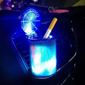 Car Air Outlet Ashtray, Creative LED Light Car Ashtray, Car Interior Accessories for Stowing & Tidying, Car Supplies, Car Console Organizer