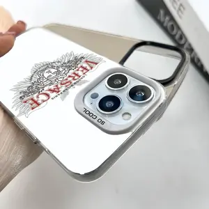 Cover Design Versace Phone Case For iPhone 17 Pro Max 16 15 14 13 12 MAX Plus Color silver shell Cover