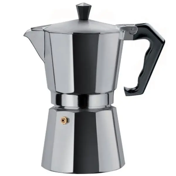 212 MAIN Gnali & Zani Morosina Express Aluminium Stovetop Espresso Maker - 9-Cup, Black, Italian Look, Classic Shape Coffee Brewer & Coffee Making Tool for Outdoor Cooking