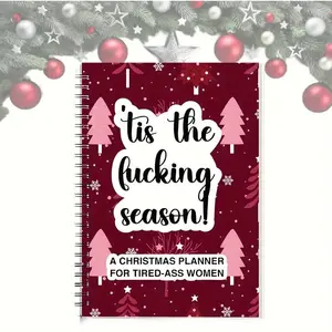 Christmas Planner Notebook, 1 Count Christmas Themed Spiral Planner Notebook, Holiday Organizer Notebook, Office Stationery & Supplies