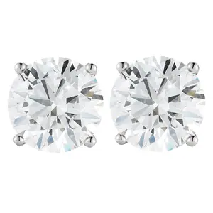 1 1/2CT Diamond Screw Back Studs Platinum