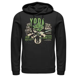 Men's Star Wars: The Clone Wars Yoda Jedi Master Portrait Pull Over Hoodie
