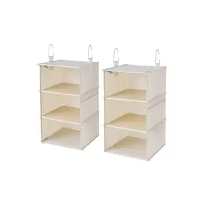12" x 12" x 42" Foldable 6-Tier Hanging Closet Organizer Metal Racks