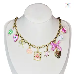 Custom Charm Bar Charm Necklace / Design Your Charm Necklace