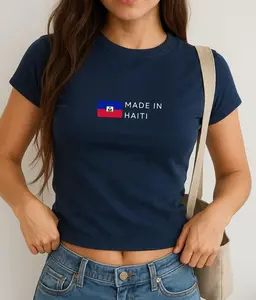 Made In Haiti Baby Tee, Haiti Y2K, Haiti, Haiti Baby Tee, Vintage 2000s 90's Baby Tee, Haiti Shirt, Haiti