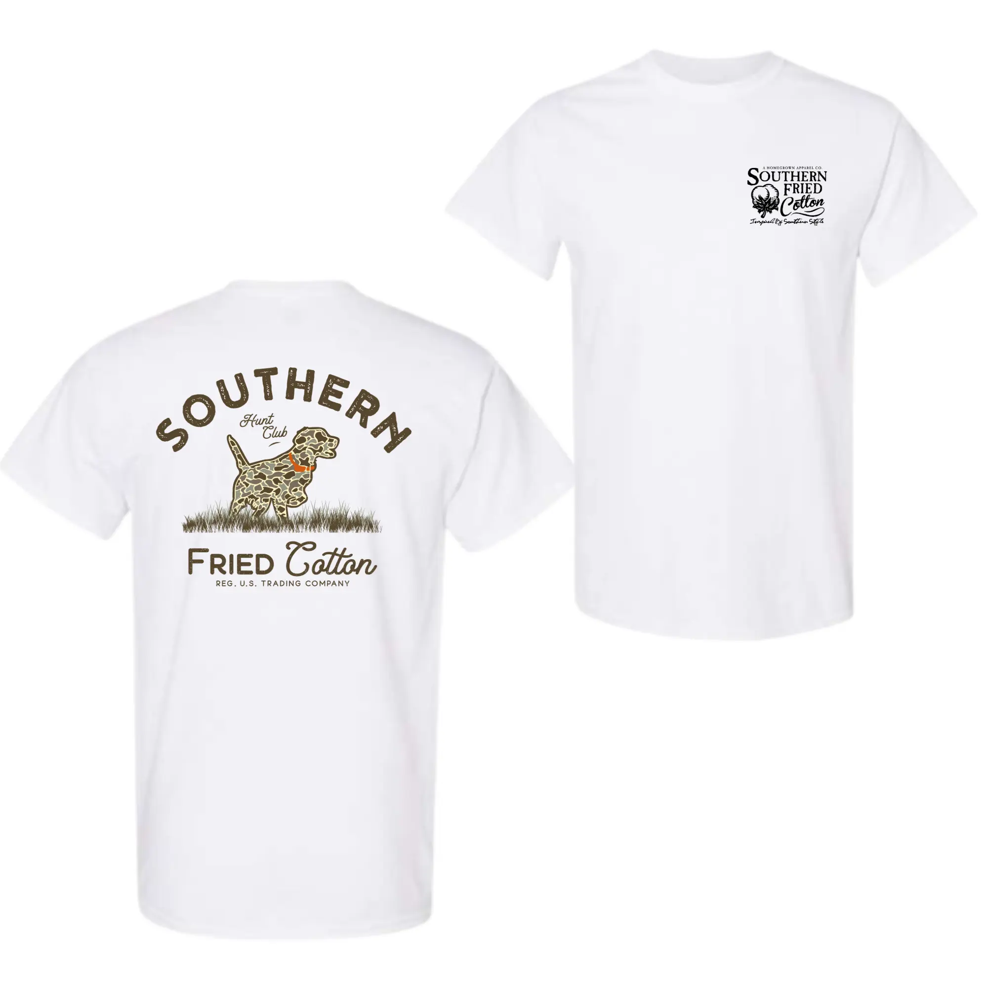 Southern Fried Cotton Pointer Label Hunt Club T-Shirt, Vintage Hunting Dog Graphic Tee for Men Women, Outdoor Field Style Shirt, Casual Cotton Streetwear, Clothing Merch, Men’s T-Shirts, Summer T-Shirts Trendy Shirt, Vintage Tees