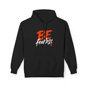 Be Fearless Hoodie | Multiple Sclerosis MS Awareness Sweatshirt | Orange Ribbon MS Warrior Support | Cozy Pullover Gift for MS Fighter, Survivor & Caregiver | Soft Fleece Hooded Sweatshirt