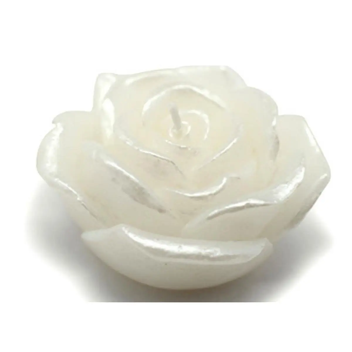 212 MAIN 3 in. Round Unscented Rose-Shape Water Floating Candles - 12pc Box, Solid Wax Floating Disc, 5-6 Hour Burn, Decor Ornaments, Wedding Decor, Camping Lights Compatible with Candle Burners