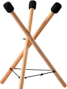 Solid Wood Handpan Stand Tongue Drum Bracket Adjustable Tripod Structure Holder Extendable Snare Bracket Fits 12 to 22 Inch Percussion Instruments