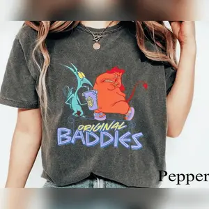 Retro Pain And Panic Original Baddies Shirt Hercules Villains T-Shirt Walt World 2025 Trip Tee All Purpose Cotton Tee Relaxed Everyday