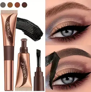 Semi-Permanent-Off Eyebrow Gel Tint, Waterproof, Long-Lasting Tattoo Brow Gel Tint, Easy-Off, Film Forming for Flawless Brows, Includes Brush, Suitable for All Light Beige Types, Cosmetic, Tinted Brow Gel, Eyebrow Makeup, Brow Stain