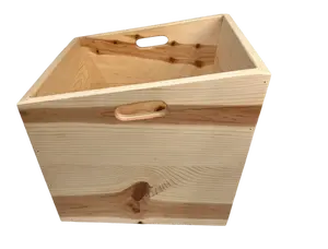Large Wooden Record Box