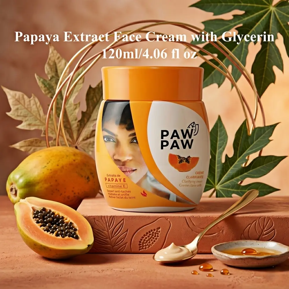 Paw Paw Papaya Facial Moisturizer Cream, 4.06 fl oz (120ml) with Glycerin & Papaya Extract, Daily Hydrating Skincare for Facial Use