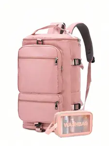 Large-capacity sports and fitness bag, hand-held crossbody travel bag, yoga training backpack, fashionable niche design, comes with a small toiletries bag, Multifunctional sports bag, suitable for sports and fitness yoga enthusiasts, short trips, etc.