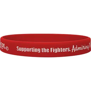 Supporting Admiring Honoring Silicone Wristband - Red