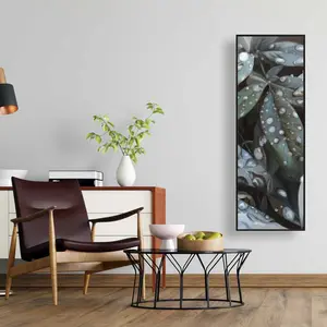 Begin Home Decor C1FC1648JH1ZWD 16 x 48 in. Leaves After Rain - Hyperrealist Floral Canvas - Home Decor