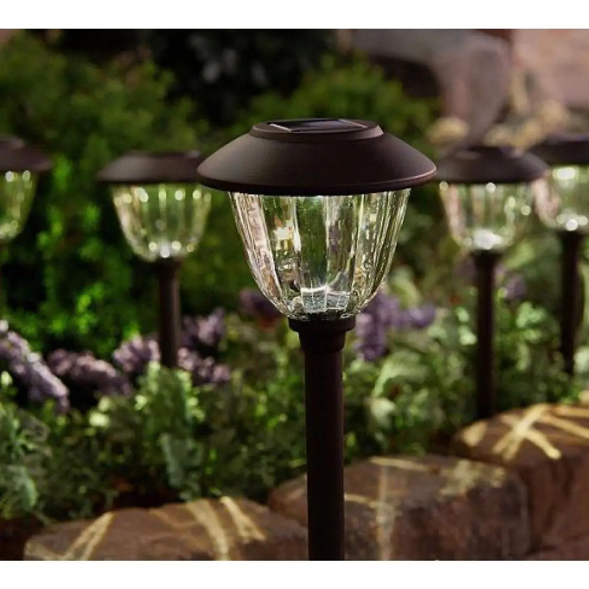 Energizer 10 Pack Solar Pathway LED Lights Outdoor-15 Lumen