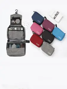 Waterproof Oxford Fabric Hanging Toiletry Bag, Unisex Travel Makeup Organizer, Makeup Storage Bag, Suitable for Outdoor, Home Bathroom, Hotel School Use