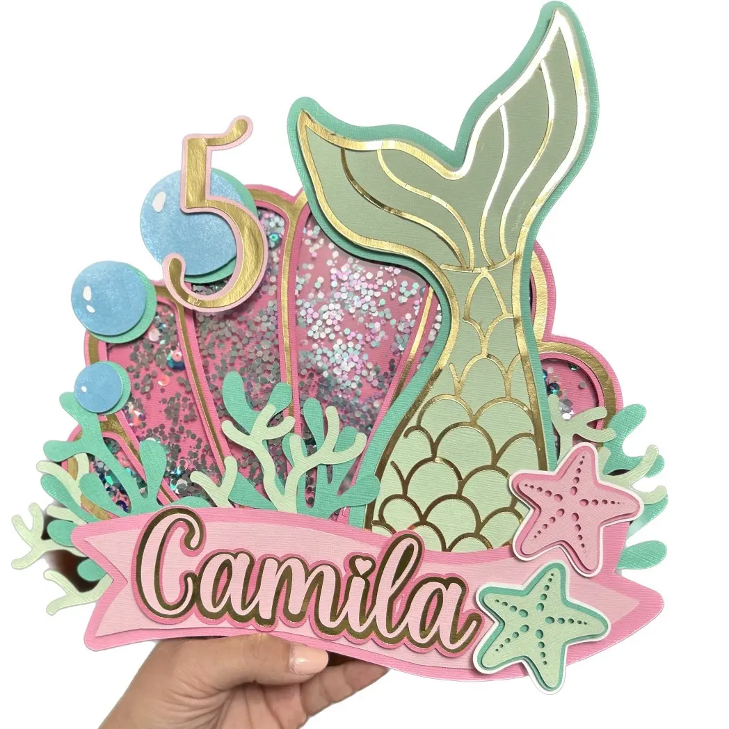 Mermaid Theme Cake Topper
