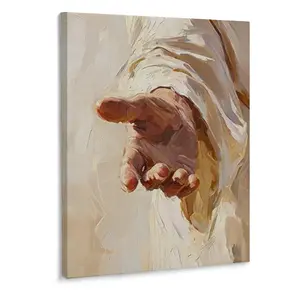Sanctum Home Jesus The Virgin Mary Canvas Wall Art Christian Wall Decor Jesus Painting Picture Poster Religious Prints Artwork For Living Room Bedroom Prayer Room Church 24×32 Framed Frameless
