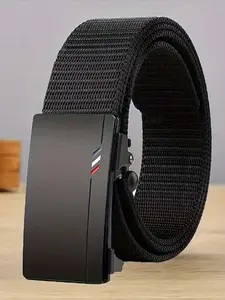 Men's Nylon Tactical Belt, Breathable Sports Waistband, Automatic Buckle Attachment, Lightweight and Easy to Carry