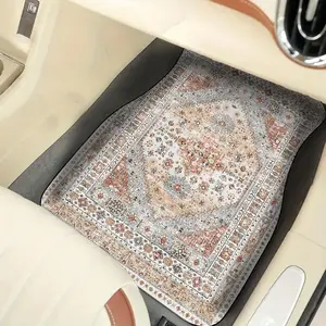 Boho Style Car Floor Mat, 4 Counts/set Multi-purpose Non-slip Car Front & Rear Floor Mat, Car Mats, Fashionable Car Interior Decoration Accessories