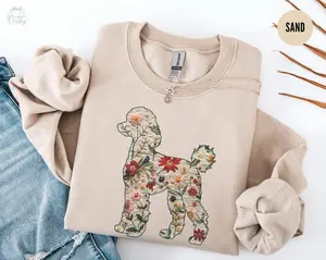 Floral Poodle Sweatshirt, Dog Mama Shirt, Poodle Mom Sweater, Poodle Mom Crewneck, Mothers Day Dog Mom Gift For Dog Lover