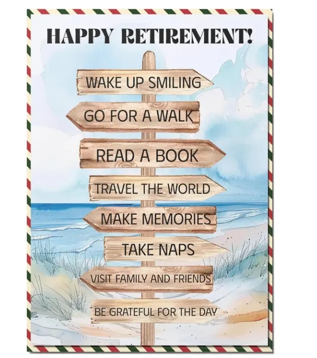 Retirement Card, Retirement Gift for Teacher Boss Doctor Police Firefighter Nurse Coworker