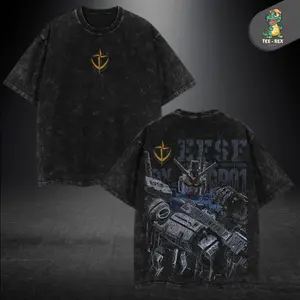 RX-78 Mobile Suit Gundam T-Shirt, new arrival with premium vintage washed cotton for a soft worn-in feel, bold classic mecha robot graphic, perfect oversized anime streetwear gift for true fans