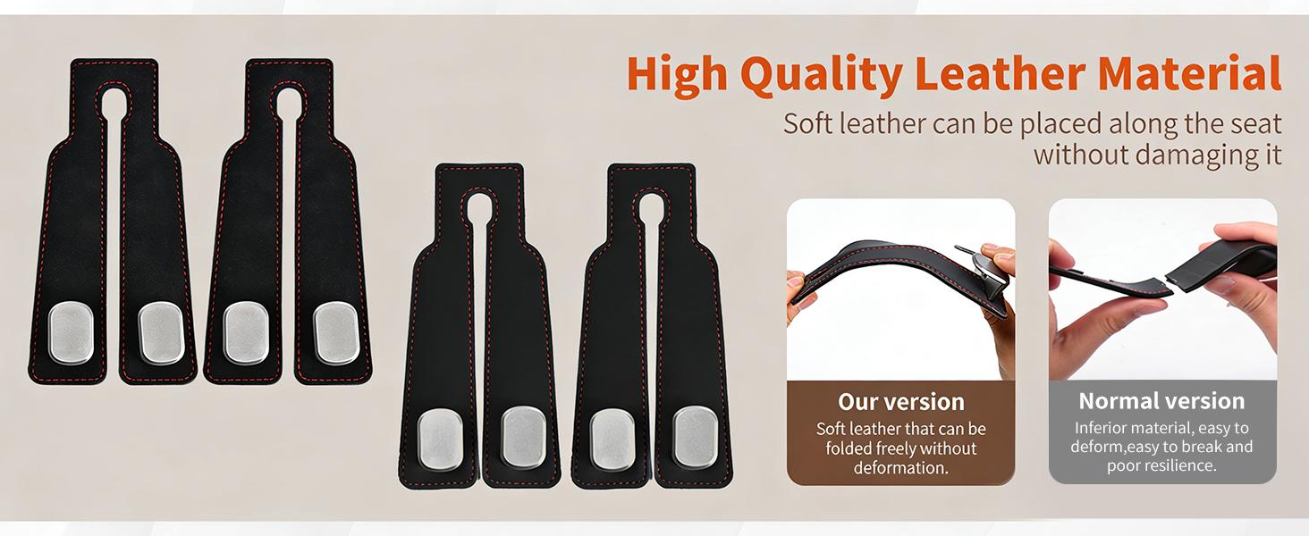 Car Seat Headrest Hooks for Purses and Bags, 2026 New Car Purse Hook Seat Back Hanger Storage Organizer, Leather Purse Hook for Car