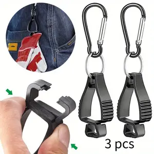 3pcs Glove Clip Holder Work Safety Clip Glove Holder Grabber Anti-lost Glove Clip Labor Protection Glove Clip Anti-lost Hardware Buckle For Occupational Work And Industrial Use