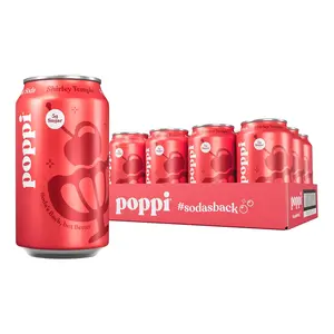 Poppi Prebiotic Soda, Shirley Temple, 12 oz (Pack of 12)