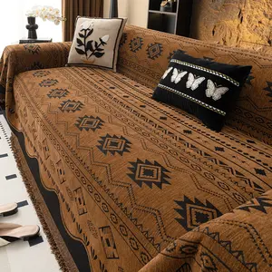 Modern Geometric Pattern Sofa Cover, Soft Skin-Friendly Anti-Slip Washable Couch Blanket, Universal Sofa Protector, Suitable for Families with Kids and Pets
