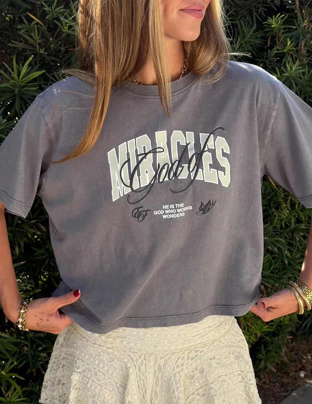 God of Miracles Cropped Women's Tee