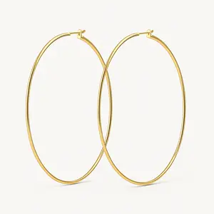 Gold Thin Stainless Steel Hoop Earrings – Lightweight Tarnish-Free Hoops