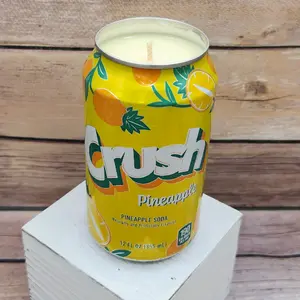 Soy Candle - Pineapple Crush Soda Pop Can Soy Candle with Pineapple Soda Scent - Hand Poured Soy Candle