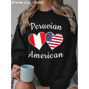 Long Sleeve Sweatshirts 100% Peru USA – Peruvian American Soft, Warm Fabric