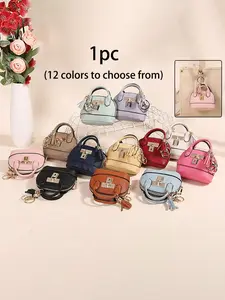 Fashion Semi-Circular Leather Keychain Wallet, Small Round Coin Pouch, Fringe Keychain Leather Wallet, Unisex Mini Wallet with Zipper