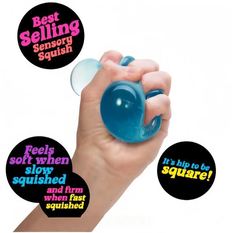 2026New Needoh Ice Cube Water Drop Squeeze Toy in Blue Pink Purple Soft Squishy Fidget Ball Sensory Stress Relief Relaxing Anxiety Reducing Hand Toy for All Ages