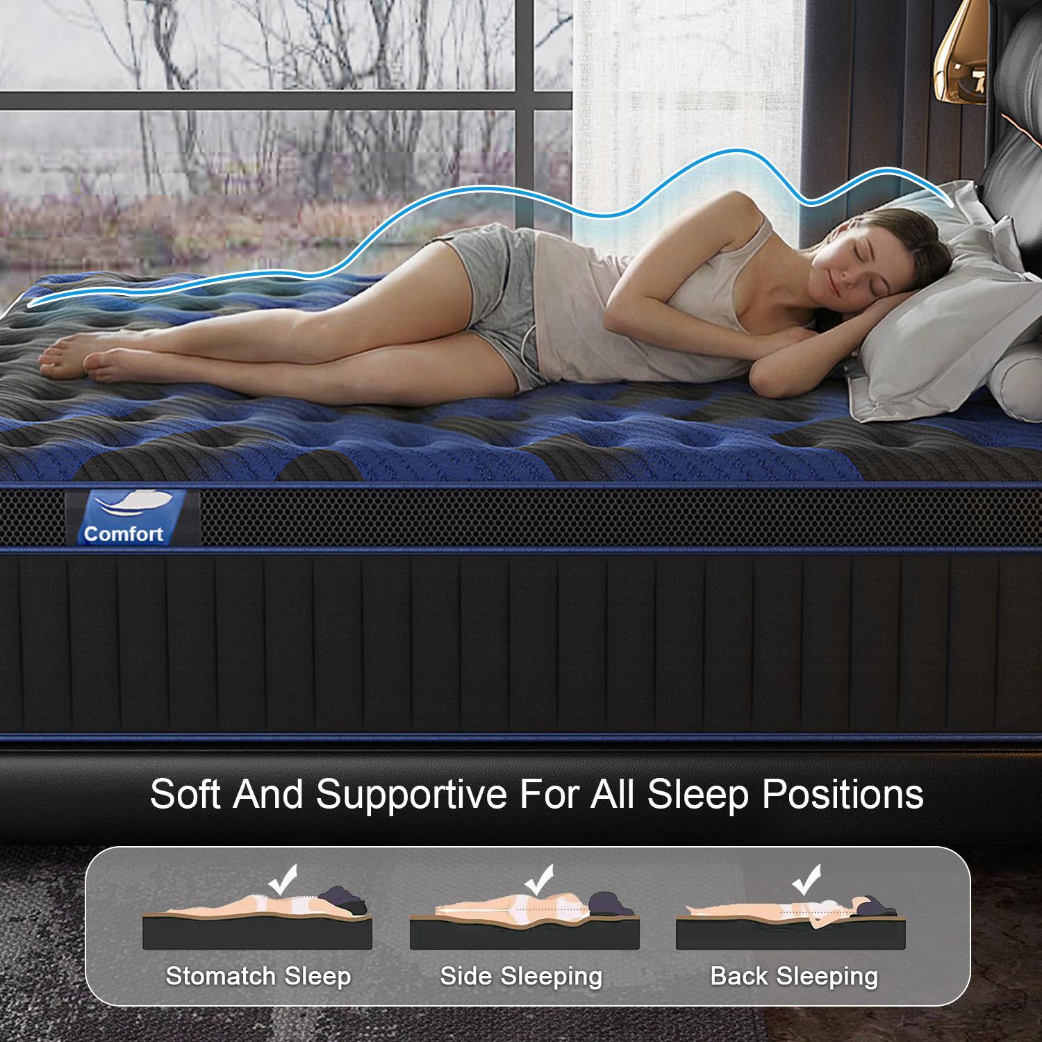12/14-Inch Twin Full Queen King Memory Mattress with Independent Springs, Provides Pressure Relief, Motion Isolation and Edges Support, Medium Firmness, Breathable , 100 Trials, Spring Mattress in a box ,Gel infuse memory foam 12/14-Inch Twin Full Queen King Memory Mattress with Independent Springs, Provides Pressure Relief, Motion Isolation and Edges Support, Medium Firmness, Breathable , 100 Trials, Spring Mattress in a box ,Gel infuse memory foam